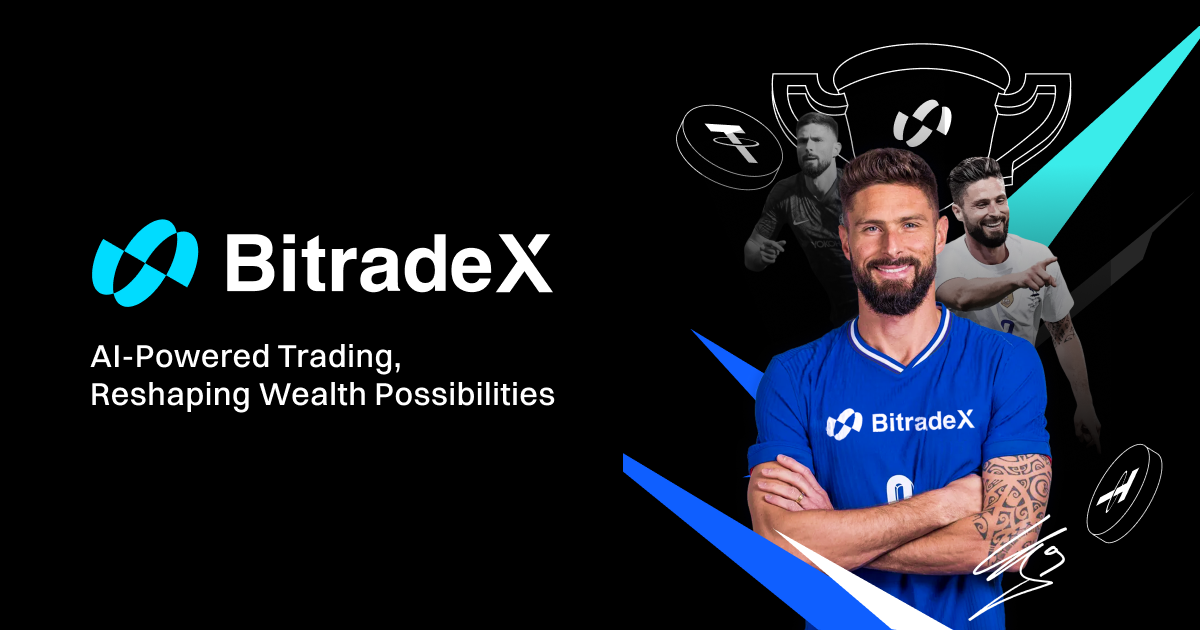 Banner resmi BitradeX bertema AI-powered trading